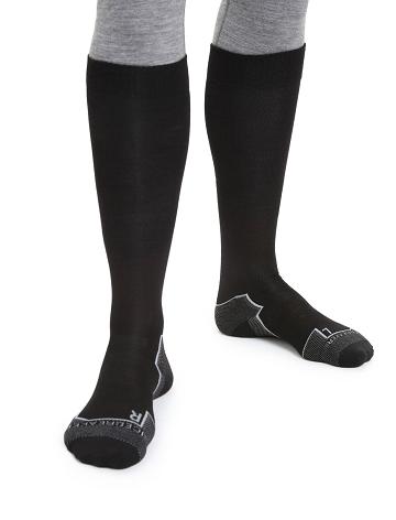 Men's Icebreaker Merino Ski+ Ultralight Over the Calf Socks Black | CA 1929WNBY